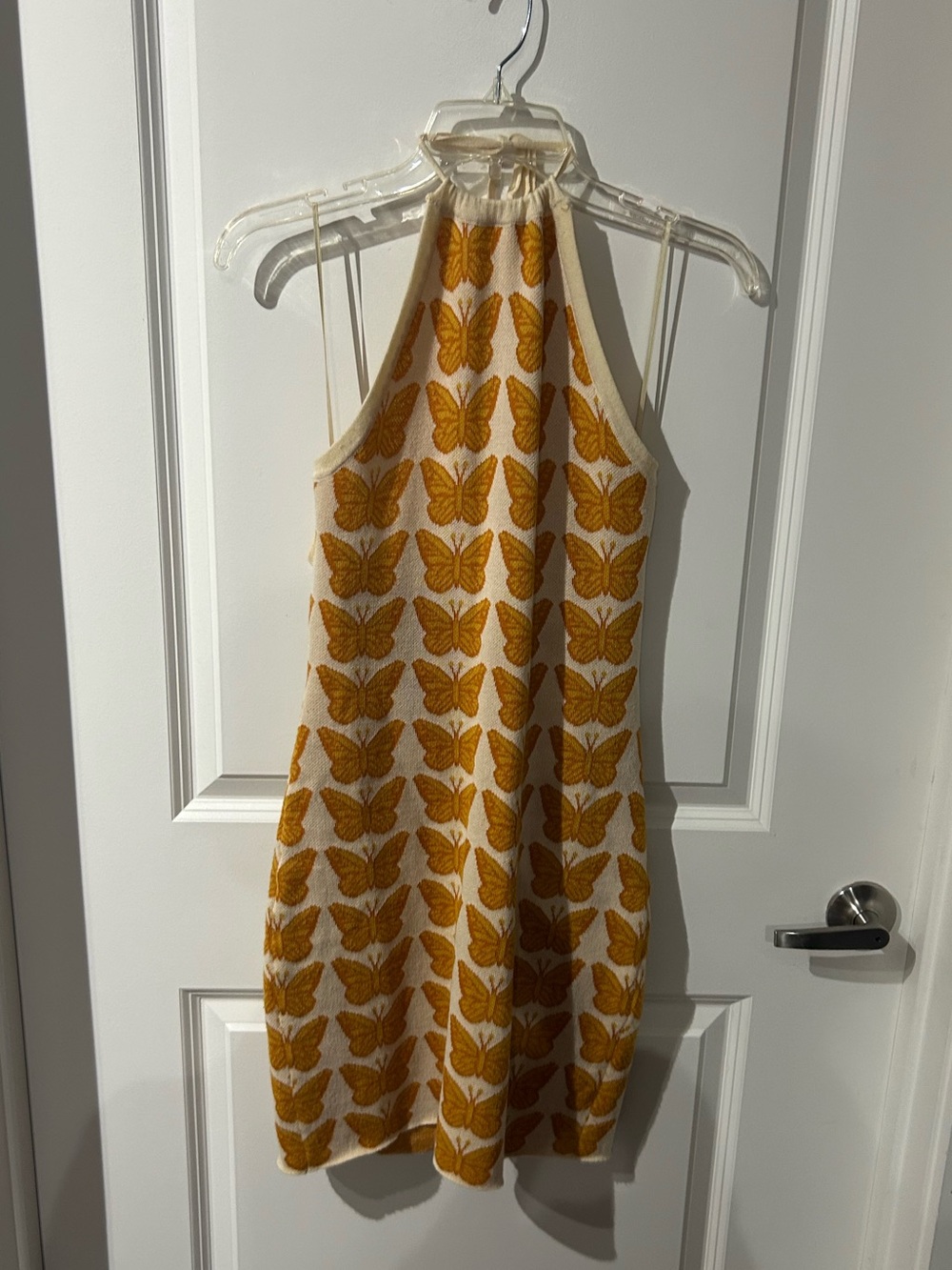 Butterfly Knit Halter Dress